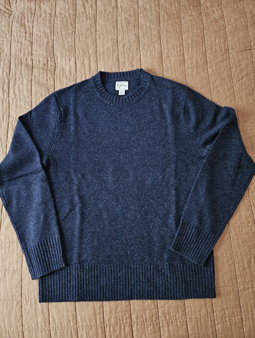 J. Crew Navy Rugged Merino Wool-blend